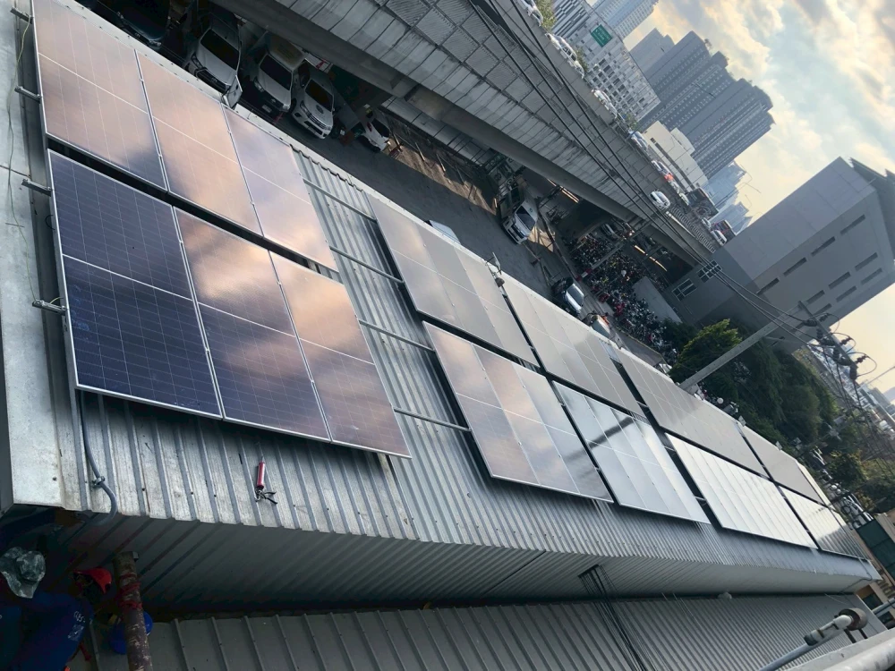 โครงการติดตั้ง Solar Cell สำหรับระบบบำบัดน้ำเสีย อาคาร A