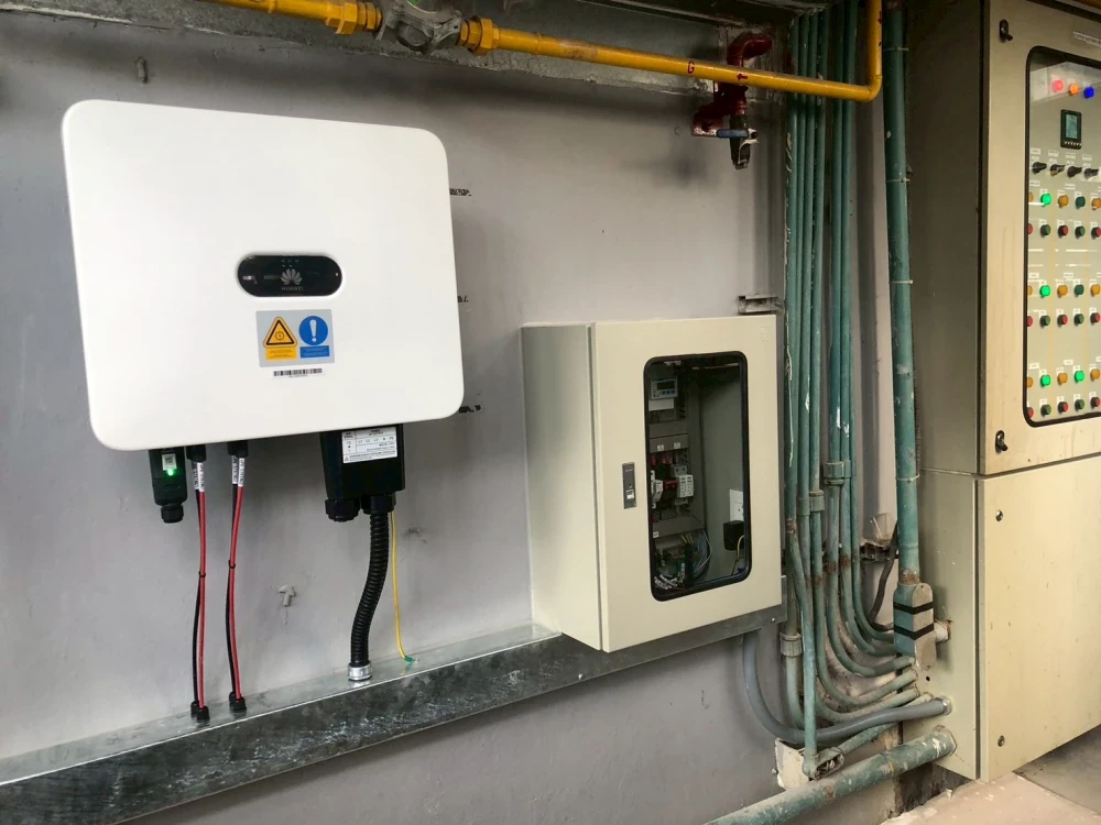 โครงการติดตั้ง Solar Cell สำหรับระบบบำบัดน้ำเสีย อาคาร A