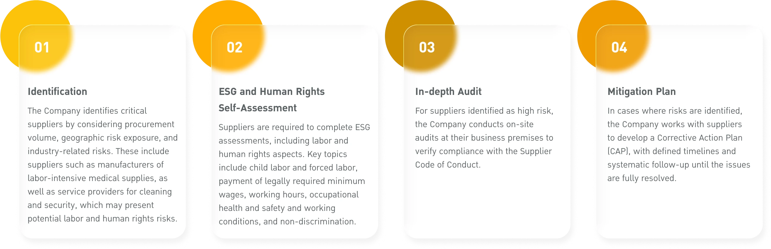 HRDD Process in the Supply Chain
